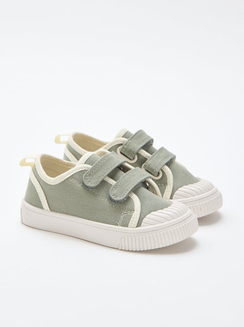 Turnschuhe aus Canvas mit Klettverschluss - Kiabi