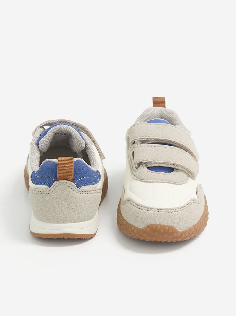 Turnschuhe mit Klettverschluss Beige - Kiabi