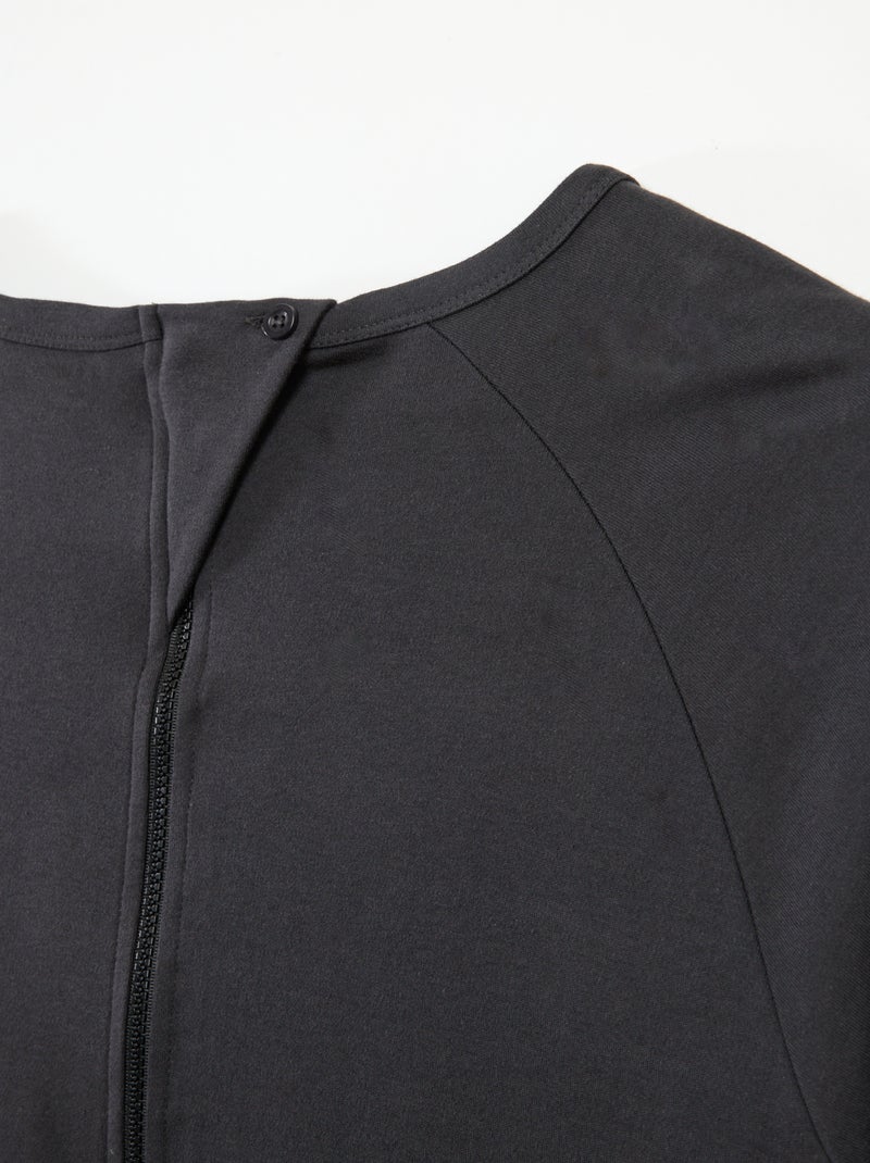 Tuta con apertura a zip - collezione facile da indossare GRIGIO - Kiabi