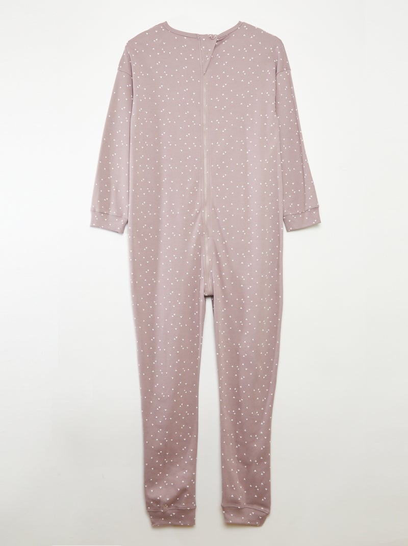 Tuta da notte con apertura a zip - collezione facile da indossare ROSA - Kiabi