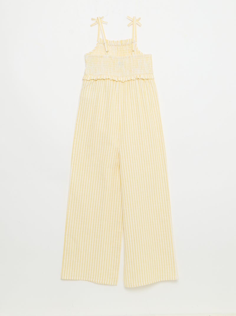 Tuta pantalone con bretelle Giallo - Kiabi