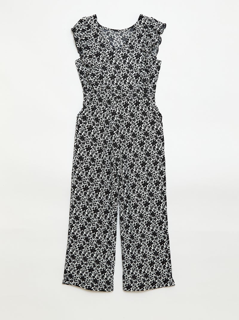 Tuta pantalone con motivo Nero - Kiabi