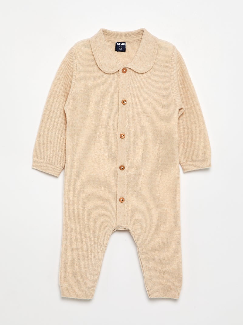 Tutina in lana e cashmere - Premium Beige - Kiabi