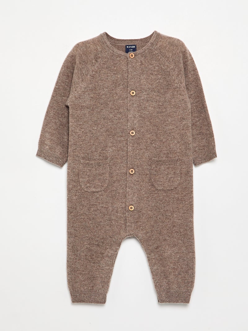 Tutina in lana e cashmere - Premium Marrone - Kiabi