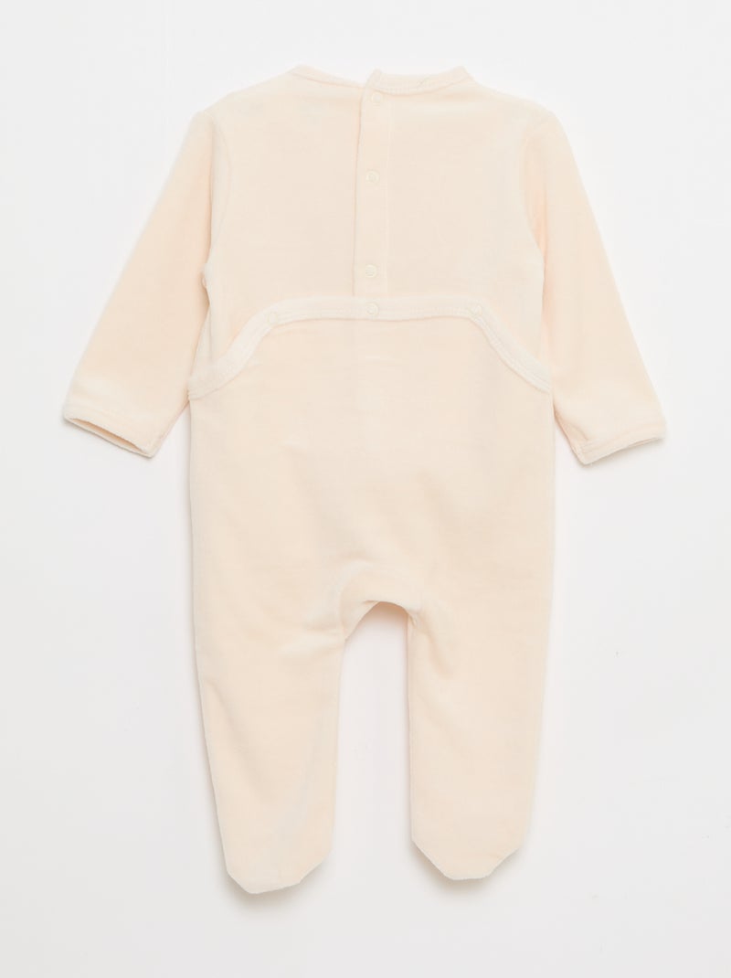 Tutina in velluto \'Winnie\' Bianco - Kiabi