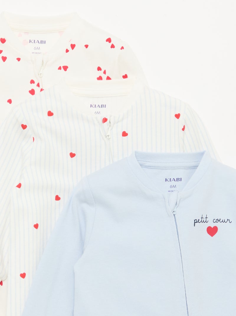 Tutina leggera a costine senza piedini Blu - Kiabi