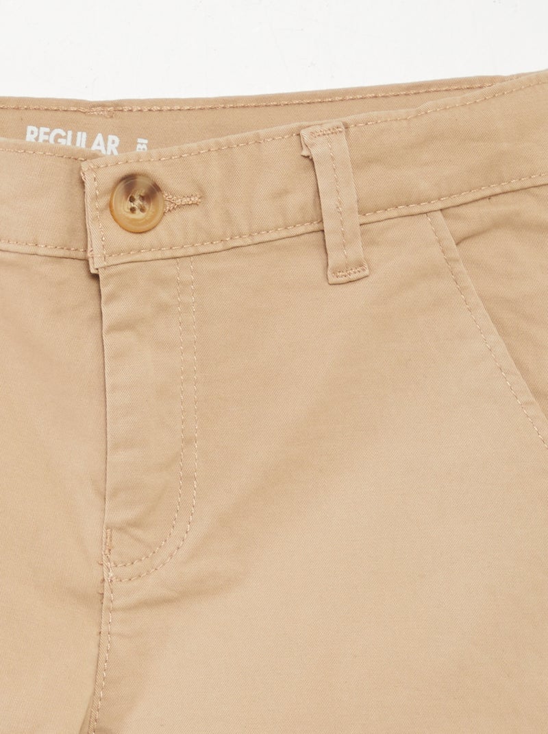 Twill-Bermuda BEIGE - Kiabi