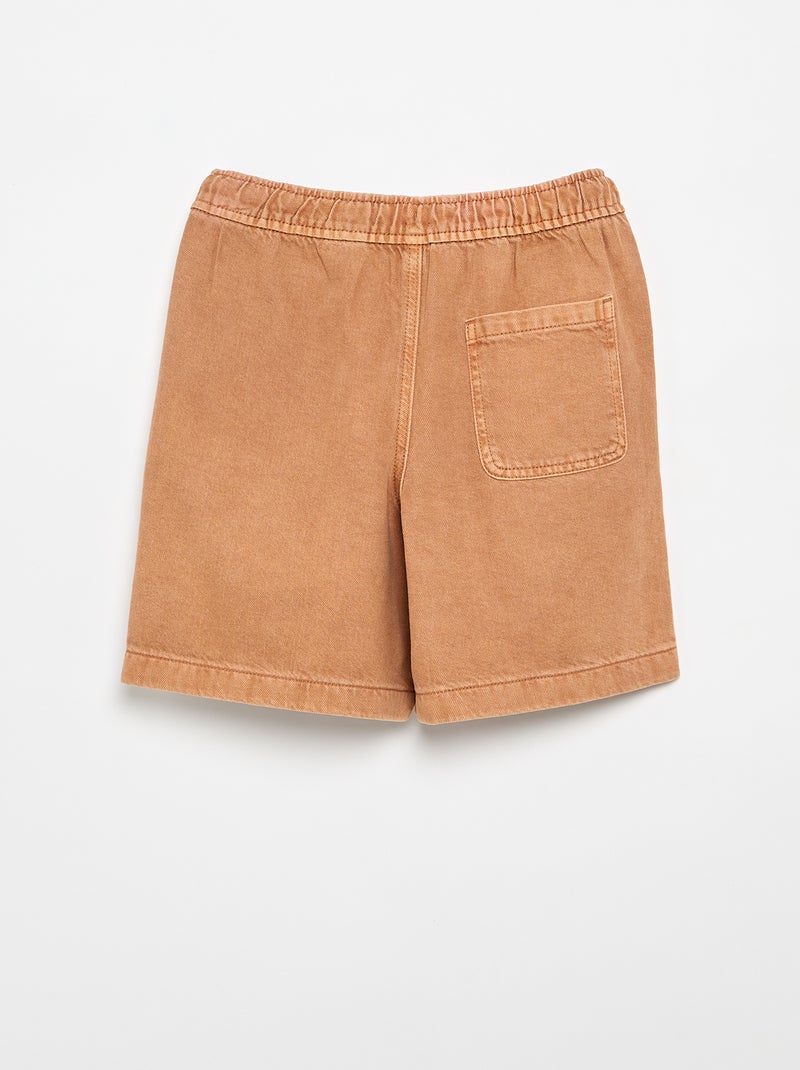 Twill-Bermuda Braun - Kiabi