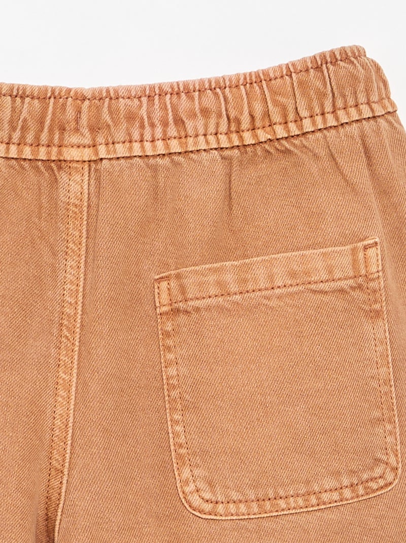 Twill-Bermuda Braun - Kiabi