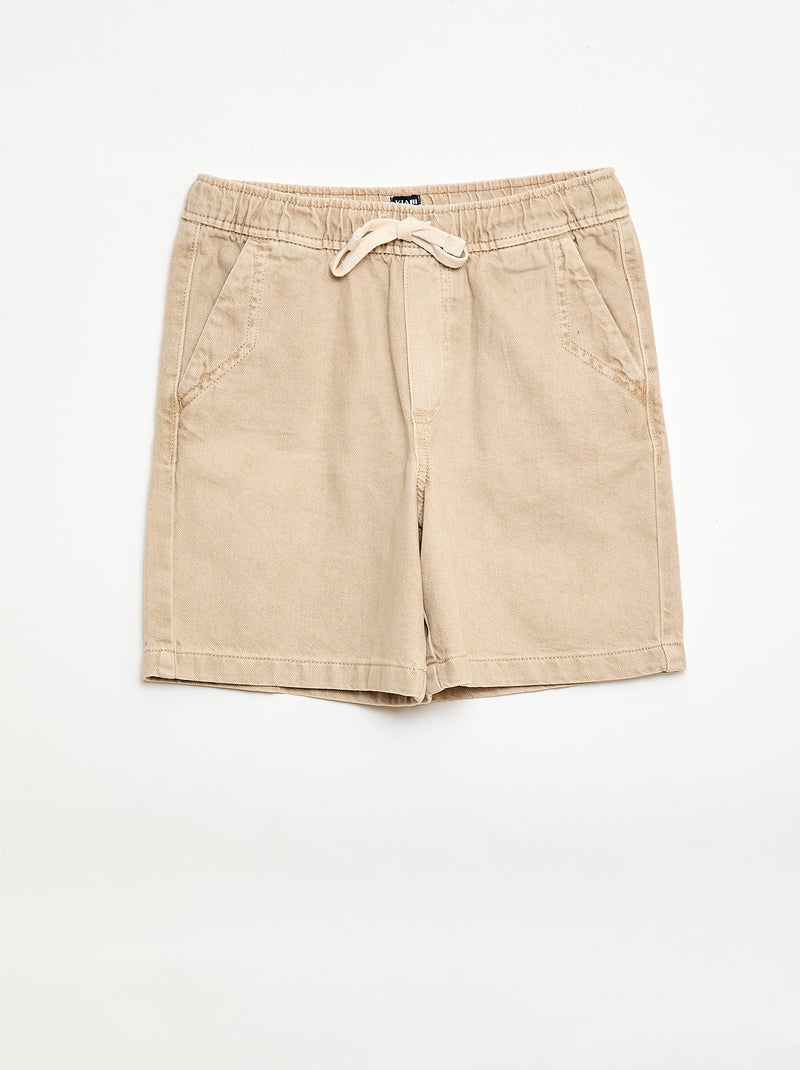 Twill Bermuda Shorts Beige - Kiabi