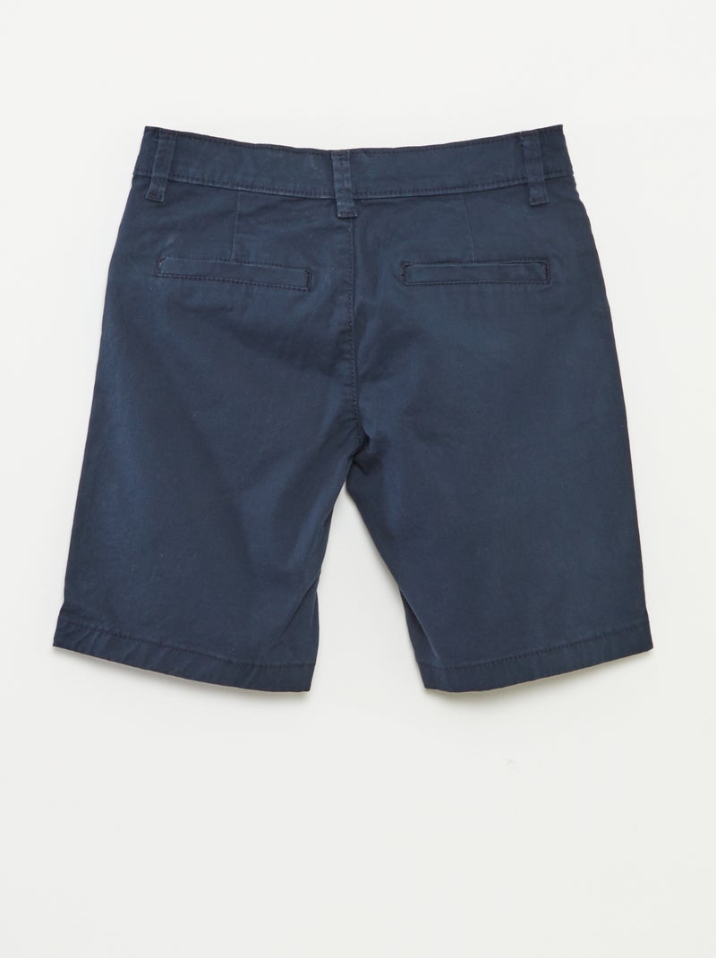 Twill Bermuda shorts blue - Kiabi