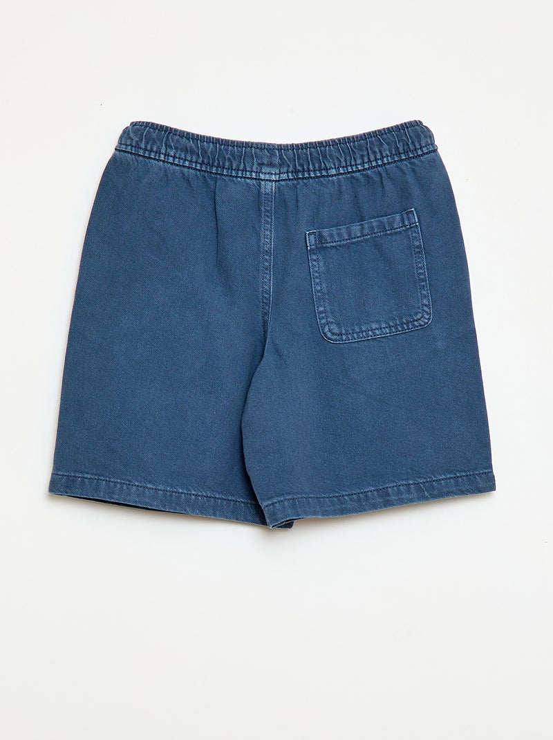 Twill Bermuda Shorts Blue - Kiabi