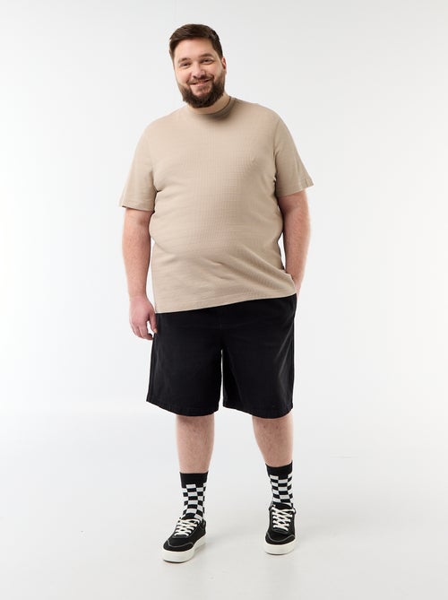 Twill Bermuda shorts with drawstrings - Kiabi
