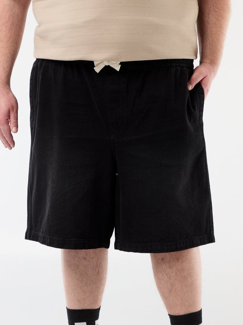 Twill Bermuda shorts with drawstrings - Kiabi