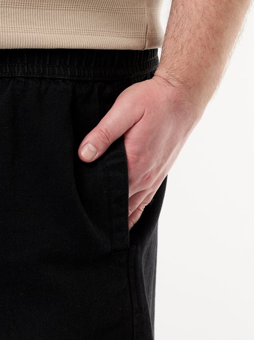 Twill Bermuda shorts with drawstrings - Kiabi