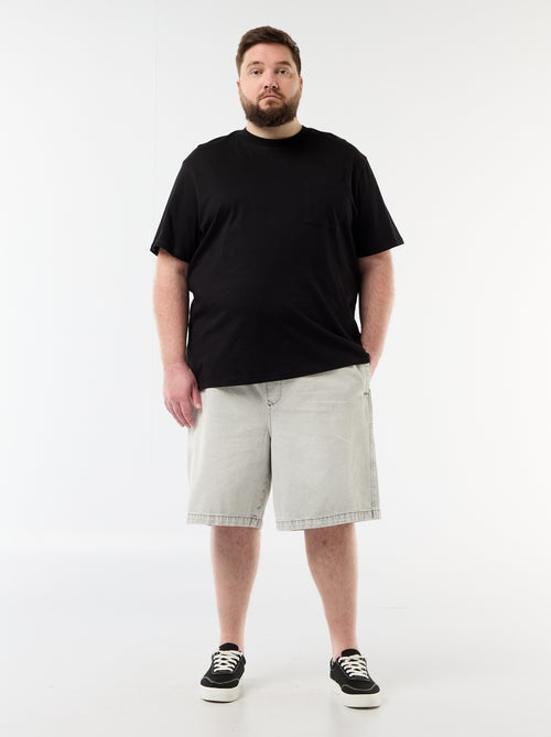 Twill Bermuda shorts with drawstrings - Kiabi