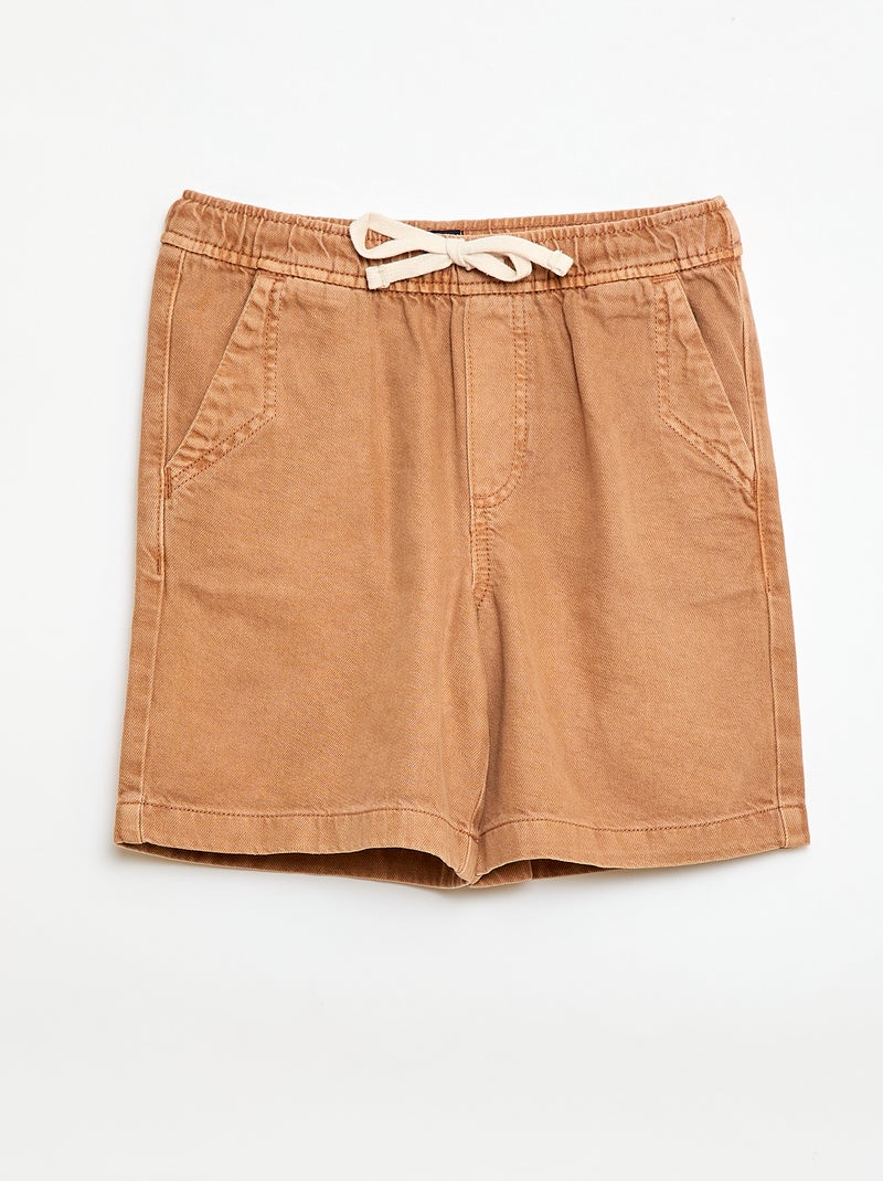 Twill Bermuda Shorts Yellow - Kiabi