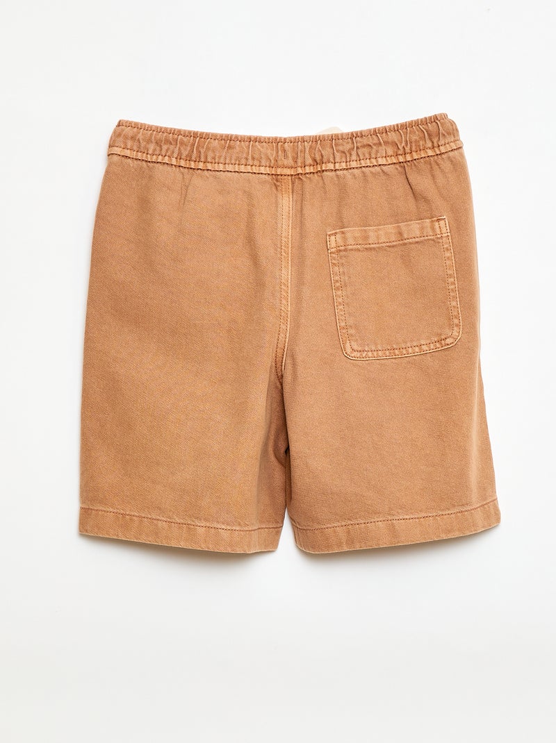 Twill Bermuda Shorts Yellow - Kiabi