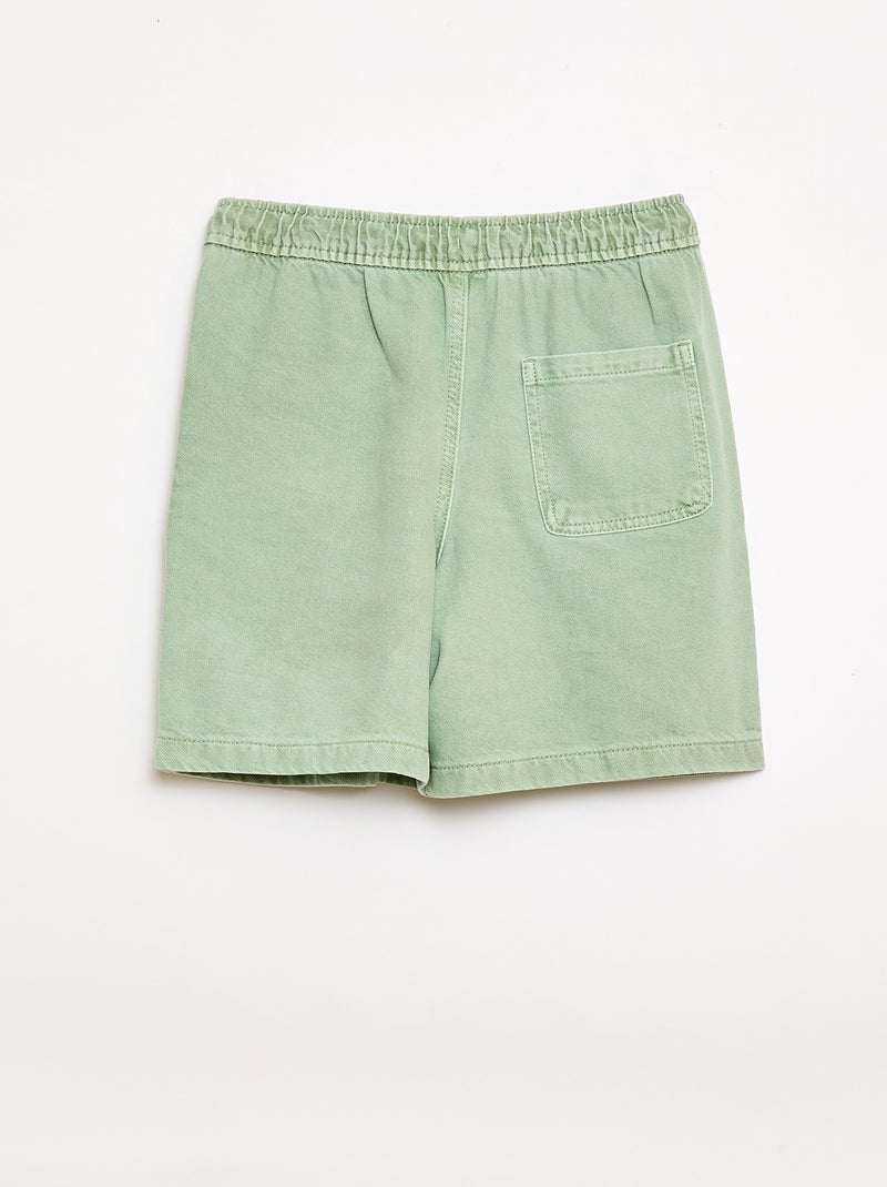 Twill-Bermudas Grün - Kiabi