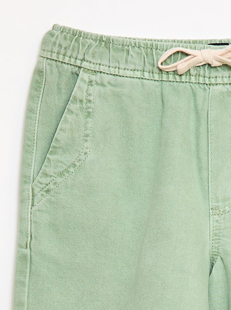 Twill-Bermudas Grün - Kiabi