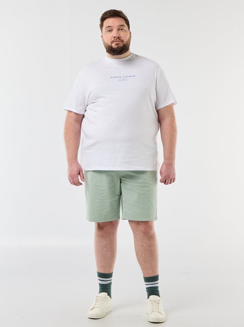 Twill Chino Bermuda Shorts - Kiabi