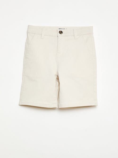 Twill Chino Bermuda Shorts - Kiabi