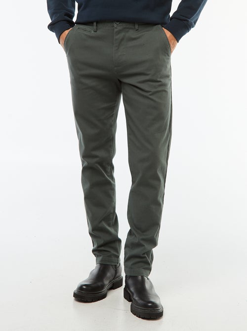 Twill Chino Trousers - Kiabi Twill Chino Trousers - Kiabi