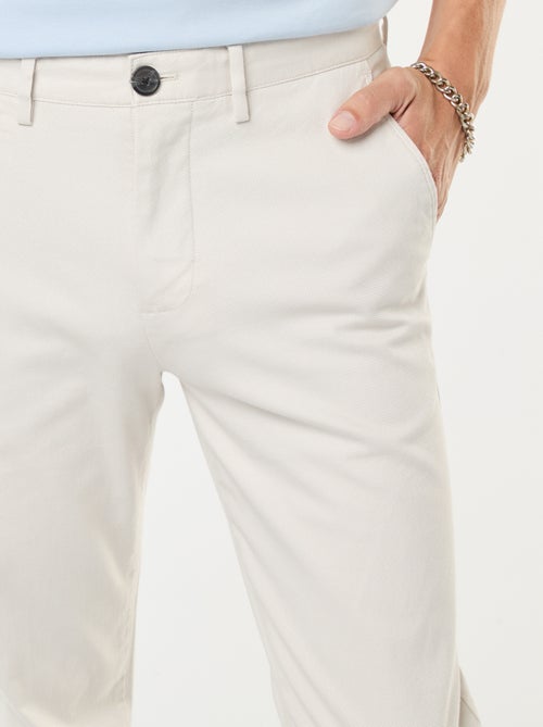Twill Chino Trousers - Kiabi