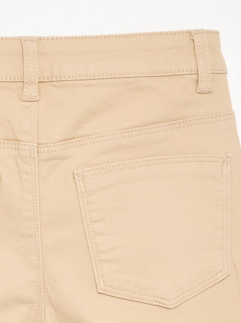 Twill-Hose - bequemer Schnitt Beige - Kiabi