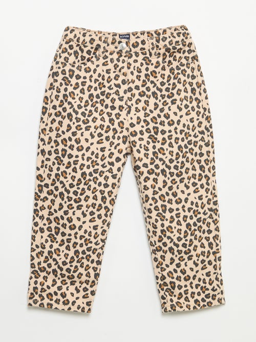 Twill-Hose mit Leopardenmuster - Kiabi Twill-Hose mit Leopardenmuster - Kiabi