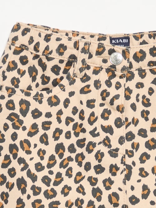 Twill-Hose mit Leopardenmuster - Kiabi Twill-Hose mit Leopardenmuster - Kiabi
