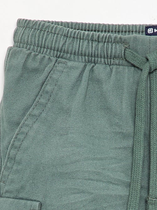 Twill jogger trousers with flap pockets - Kiabi