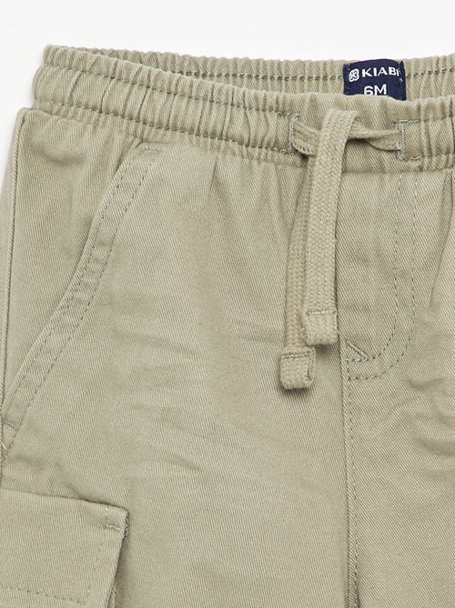 Twill jogger trousers with flap pockets - Kiabi