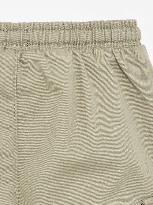 Twill jogger trousers with flap pockets - Kiabi
