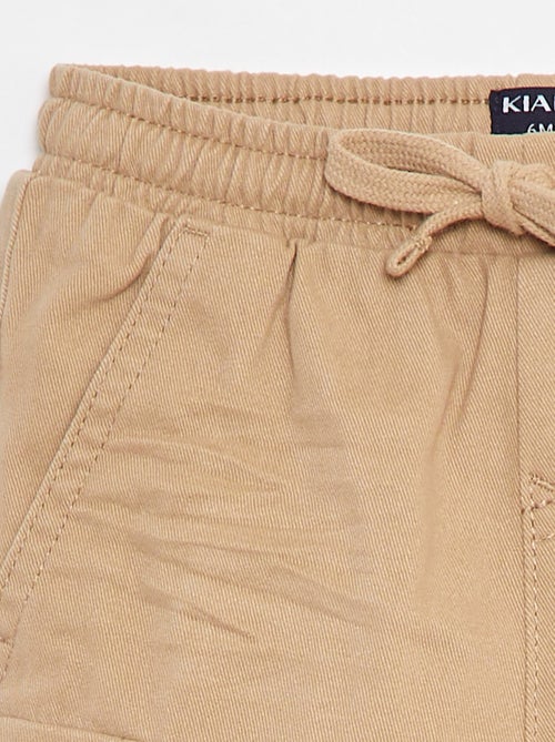 Twill joggers with flap pockets - Kiabi