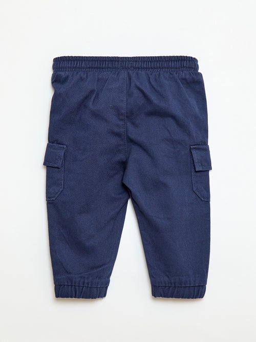 Twill joggers with flap pockets - Kiabi