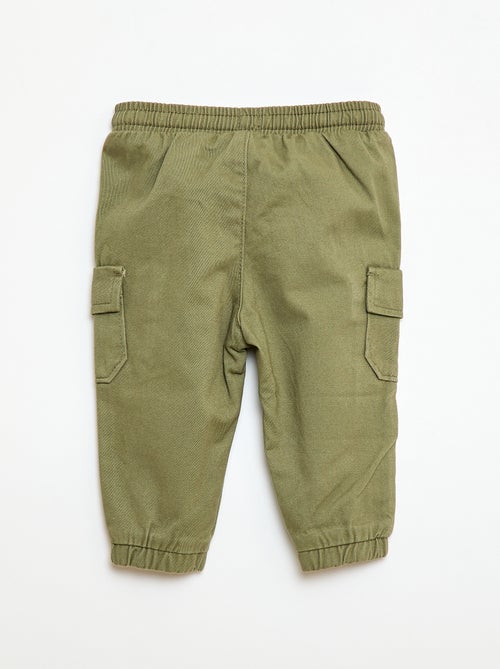 Twill joggers with flap pockets - Kiabi