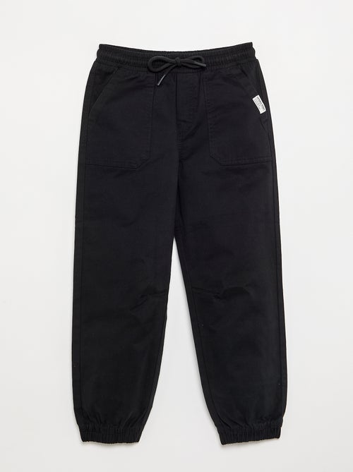 Twill jogging bottoms - comfortable fit - Kiabi