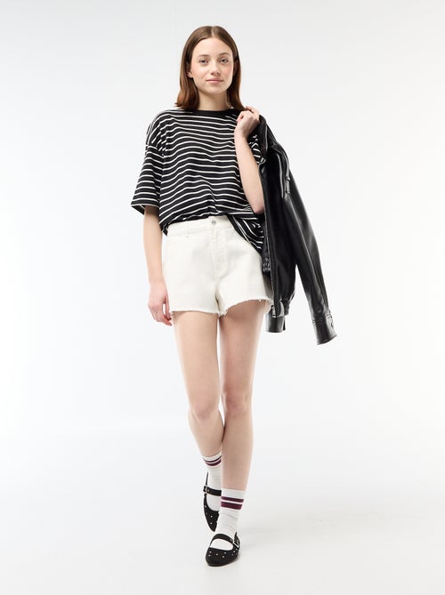 Twill Mini Shorts - Kiabi