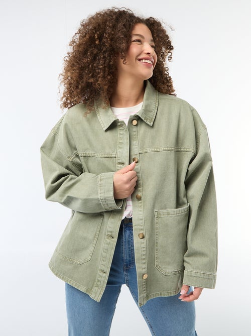 Twill Overshirt with 2 Patch Pockets - Kiabi