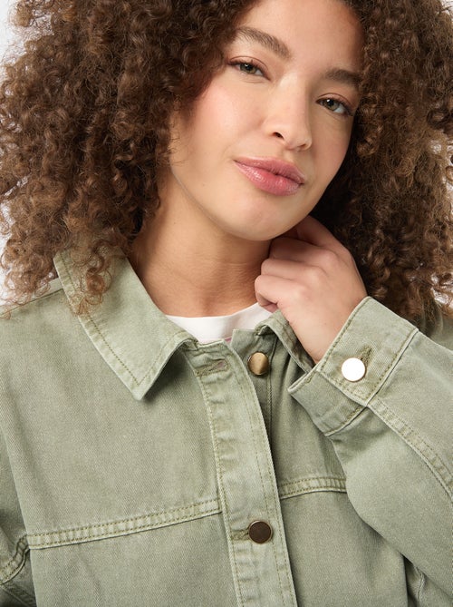 Twill Overshirt with 2 Patch Pockets - Kiabi
