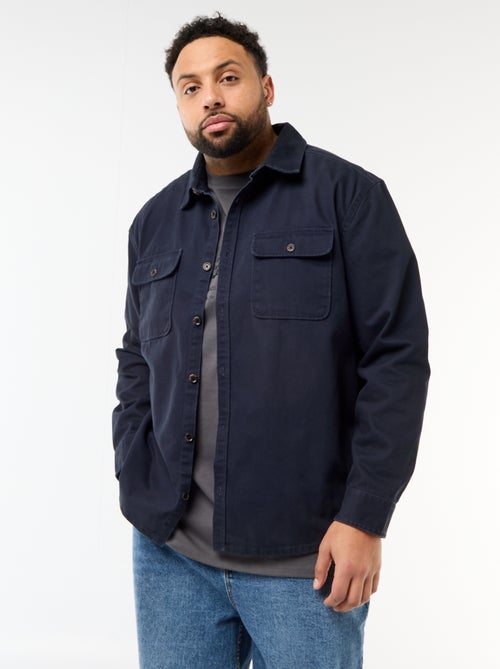 Twill Overshirt with Flap Chest Pockets - Kiabi