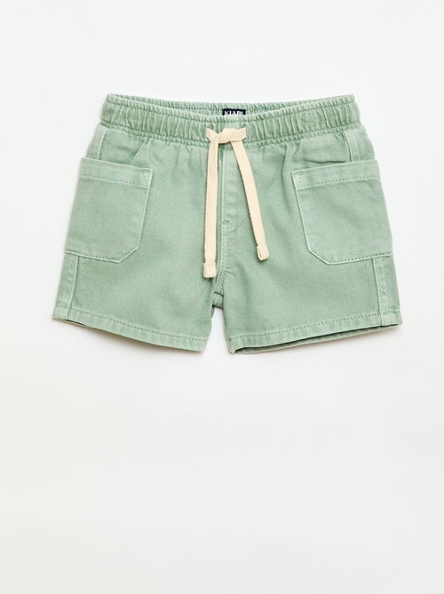 Twill shorts with patch pockets - Kiabi