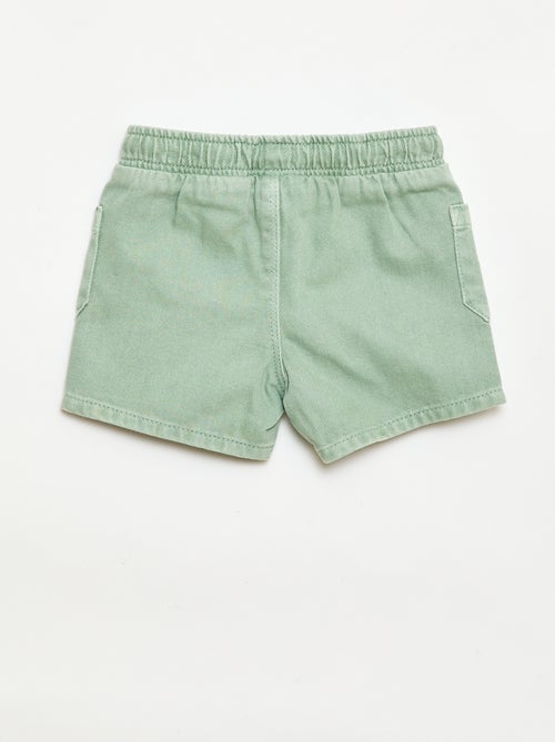 Twill shorts with patch pockets - Kiabi