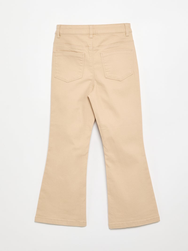 Twill Trousers - Comfortable Fit Beige - Kiabi