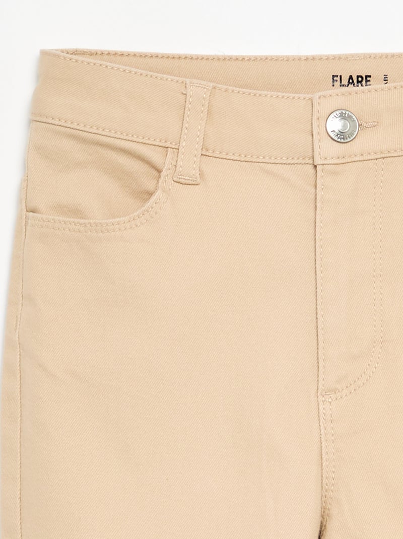 Twill Trousers - Comfortable Fit Beige - Kiabi
