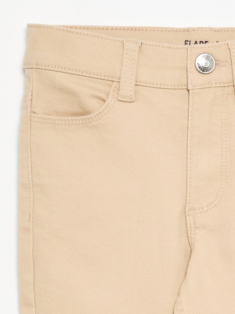 Twill trousers - slim fit Beige - Kiabi