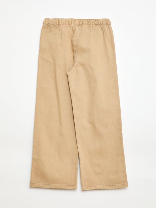 Twill trousers with drawstrings - Kiabi