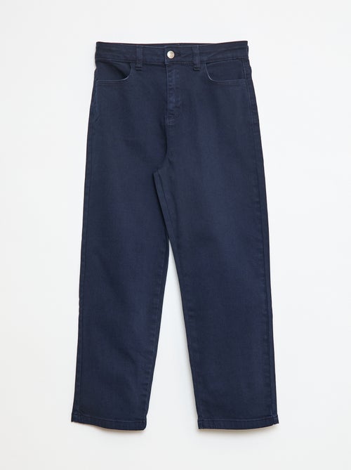 Twill Trousers with Snap Fastening - Extra Comfortable Fit - Kiabi