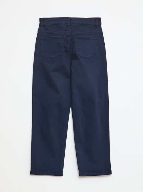 Twill Trousers with Snap Fastening - Extra Comfortable Fit - Kiabi
